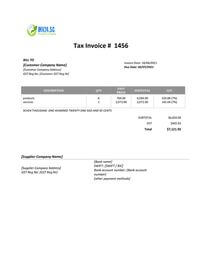 sample of invoice for payment singapore