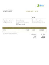 blank simple invoice template singapore