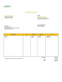 trucking standard invoice template singapore