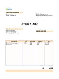 Therapist invoice template singapore