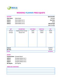 wedding planner quote template singapore wedding planner quote template singapore