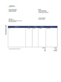 driver work invoice template singapore