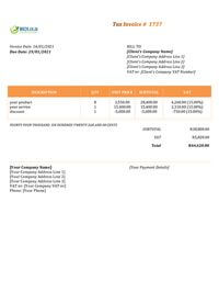 hvac basic invoice template south africa