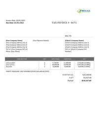 blank invoice template south africa