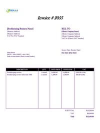 Bookkeeping invoice template south africa Bookkeeping invoice template south africa