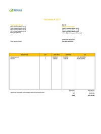 catering invoice template south africa