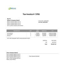 personal chef downloadable invoice template south africa