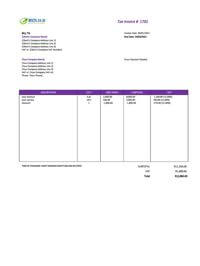 easy invoice template south africa