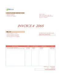 Event planner invoice template south africa Event planner invoice template south africa