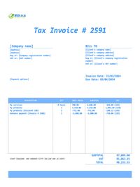 final invoice template South Africa