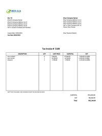 google sheets invoice template south africa