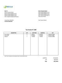 hvac google sheets invoice template south africa