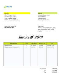 Influencer invoice template south africa Influencer invoice template south africa
