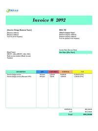 Interior design invoice template south africa Interior design invoice template south africa