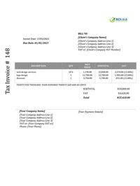 invoice design template south africa