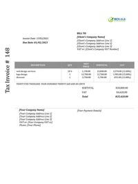 general invoice design template south africa