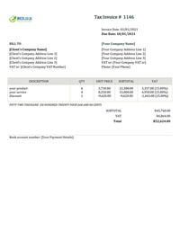 fashion stylist invoice template south africa doc