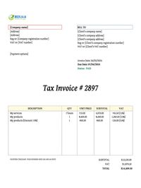paid invoice template South Africa paid invoice template South Africa