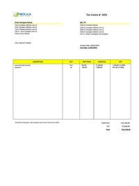 personal invoice template south africa