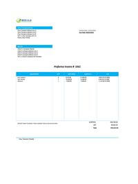 proforma invoice south africa excel