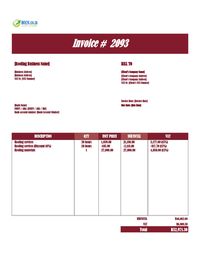 Roofing invoice template south africa Roofing invoice template south africa