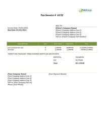 sales invoice template south africa
