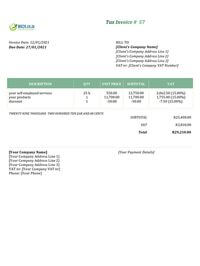 handyman self employed invoice template south africa