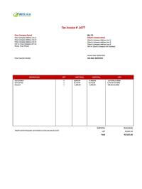 standard invoice template south africa
