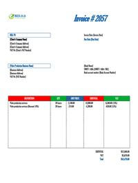 Video production invoice template south africa Video production invoice template south africa