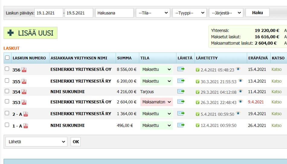 LASKUTUSOHJELMA VERKOSSA 2