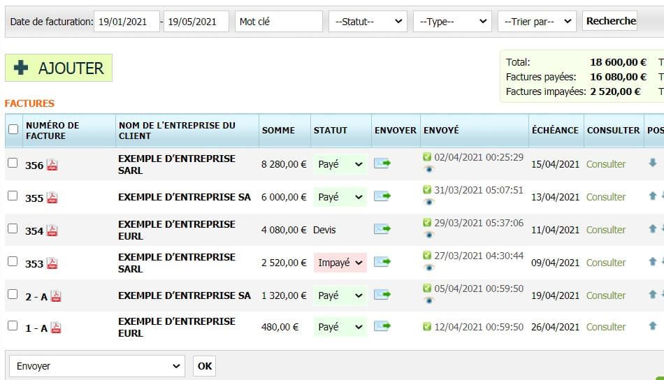 Logiciel simple de facturation