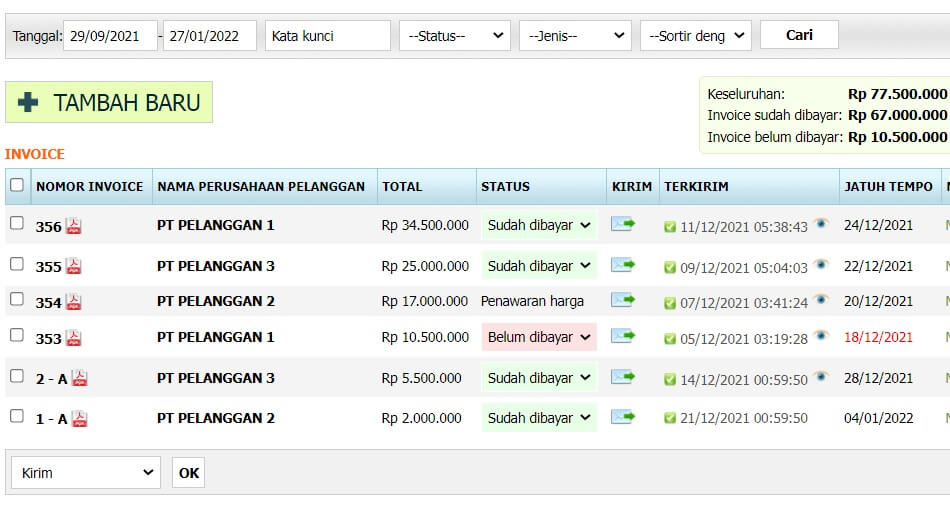 Invoice software Indonesia sederhana