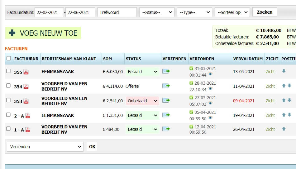 Factuurprogramma voor autobedrijven