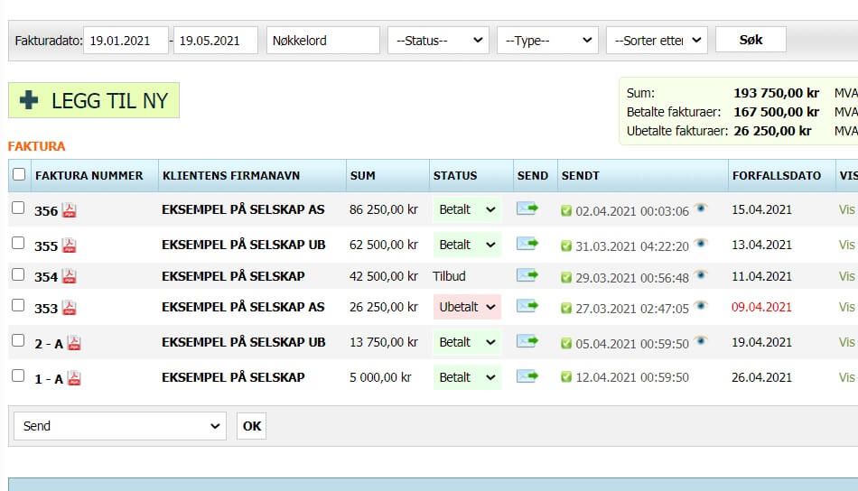 Fakturaprogram for små bedrifter