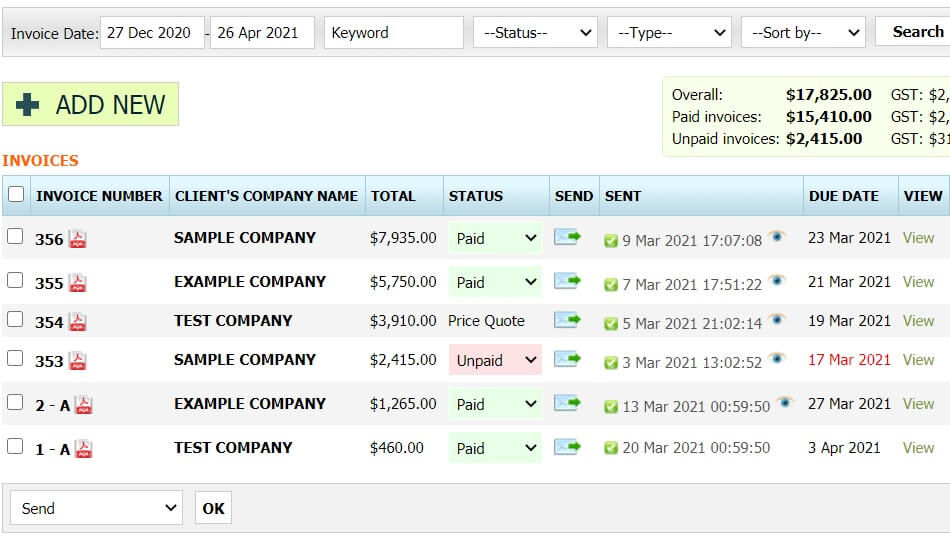 Catering invoice software for New Zealand