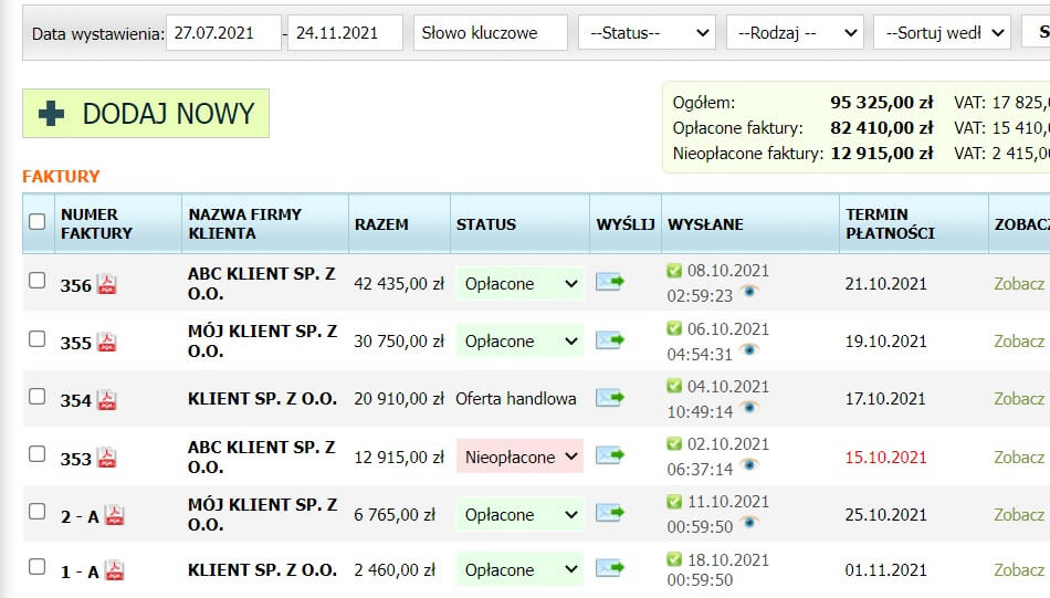 Program do wystawiania faktur VAT online