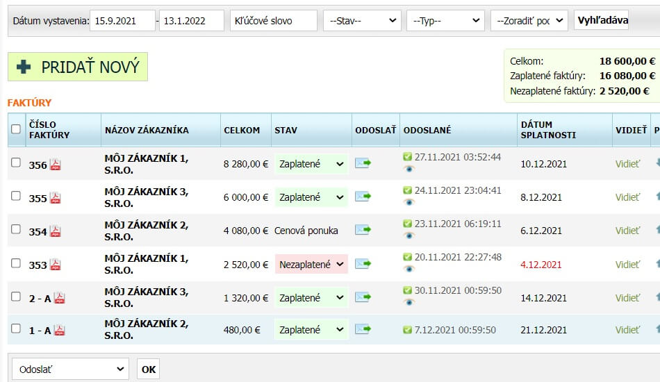 Program na cenové ponuky zadarmo