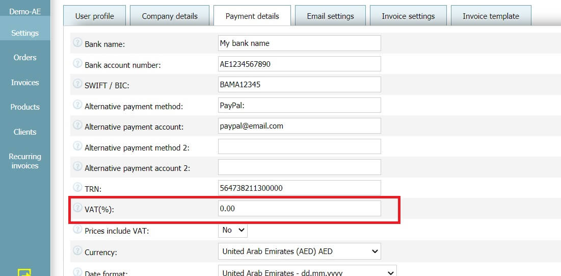 How to make an invoice without VAT