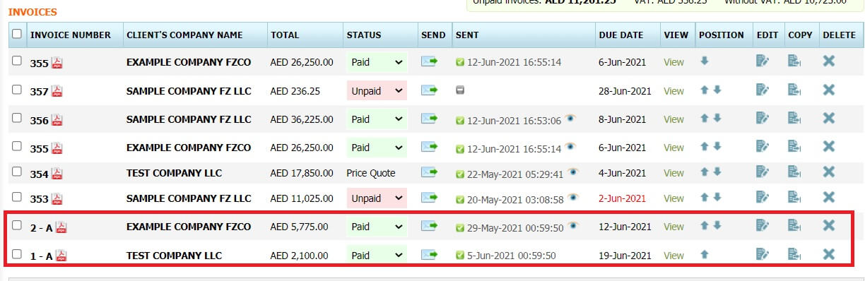 Recurring invoices Recurring invoices
