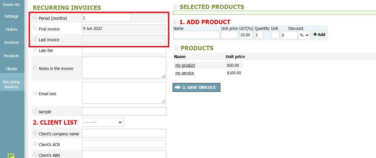 How to Create Recurring Invoices