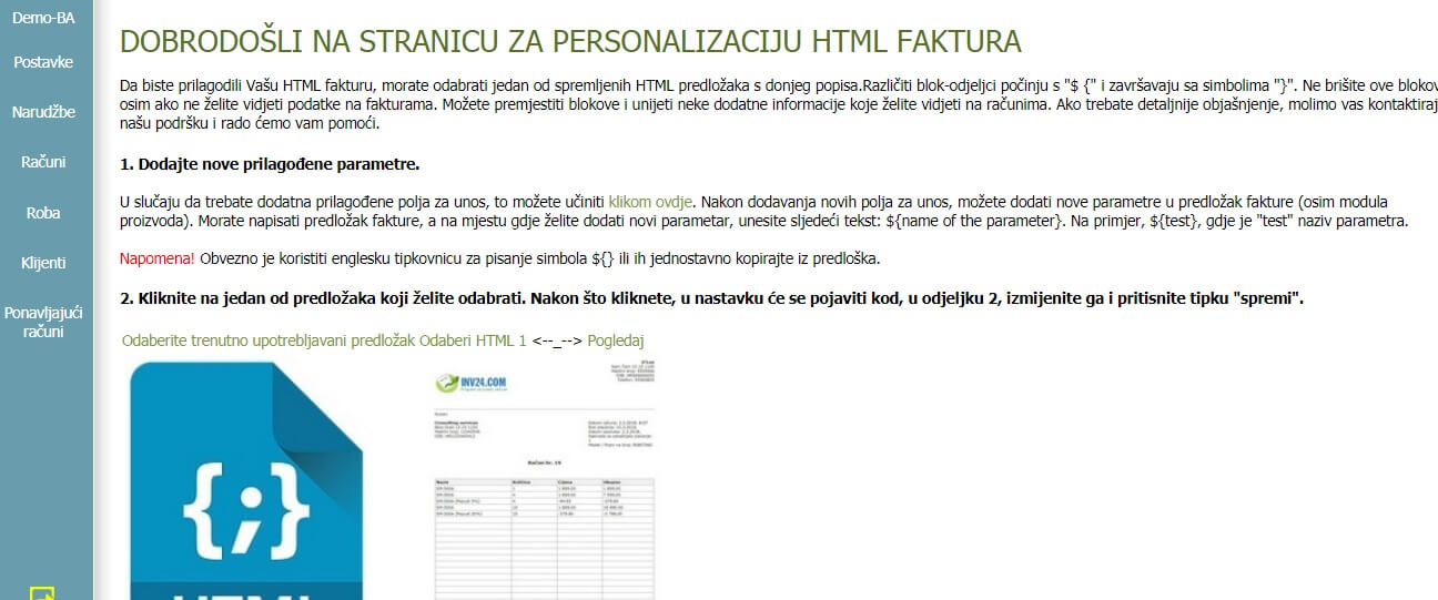 Kako izraditi vlastiti predložak fakture