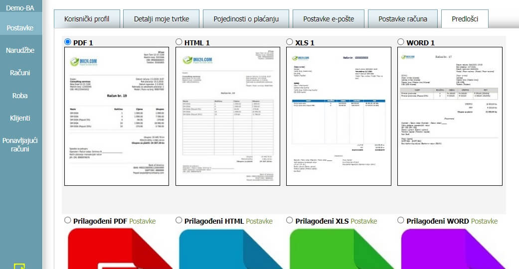 Korisnički profil - Predlošci Korisnički profil - Predlošci
