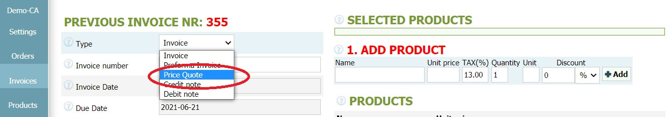 How to Create a Price Quote