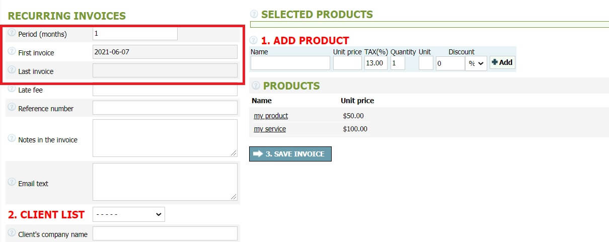 How to Create Recurring Invoices