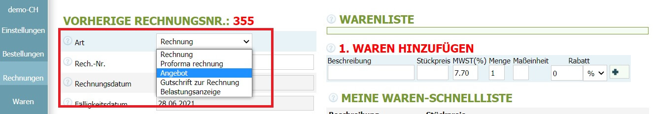 Wie Sie ein Offerte erstellen Wie Sie ein Offerte erstellen