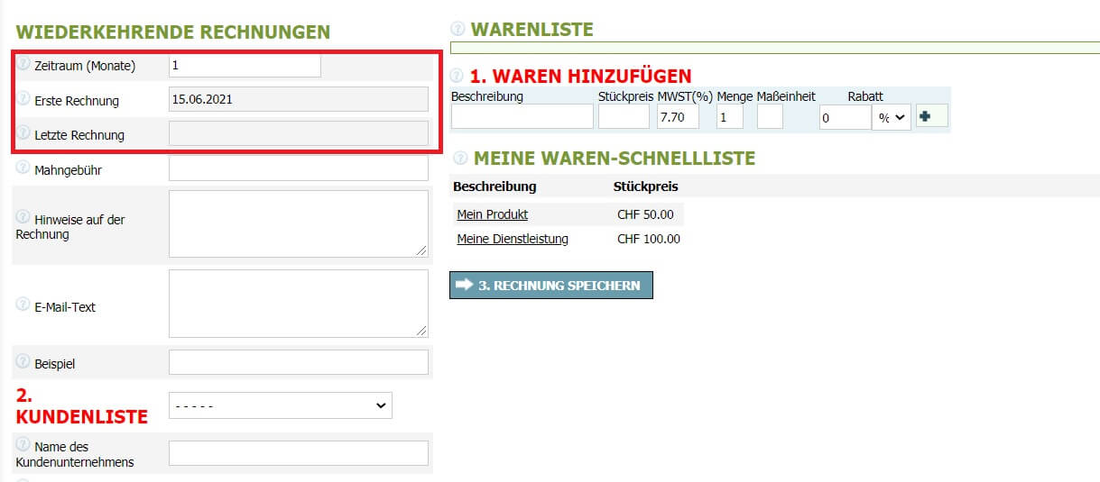 Wie sie wiederkehrende rechnungen erstellen Wie sie wiederkehrende rechnungen erstellen