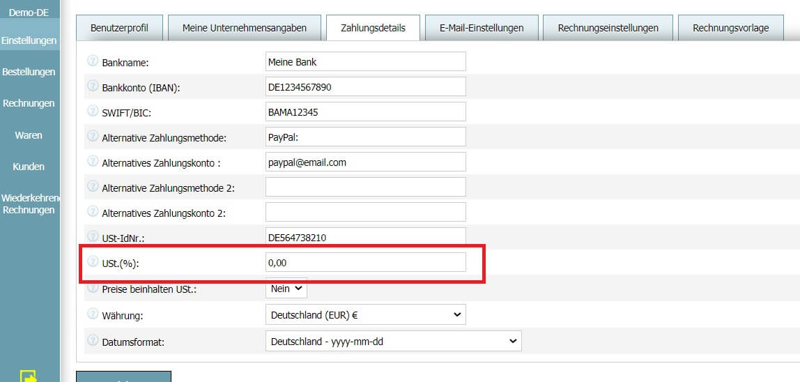 Wie Sie eine Rechnung ohne Mehrwertsteuer erstellen