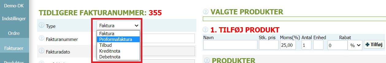 Hvordan laver man en proformafaktura