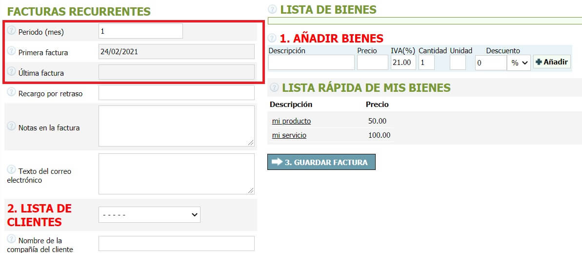 Cómo crear facturas recurrentes Cómo crear facturas recurrentes