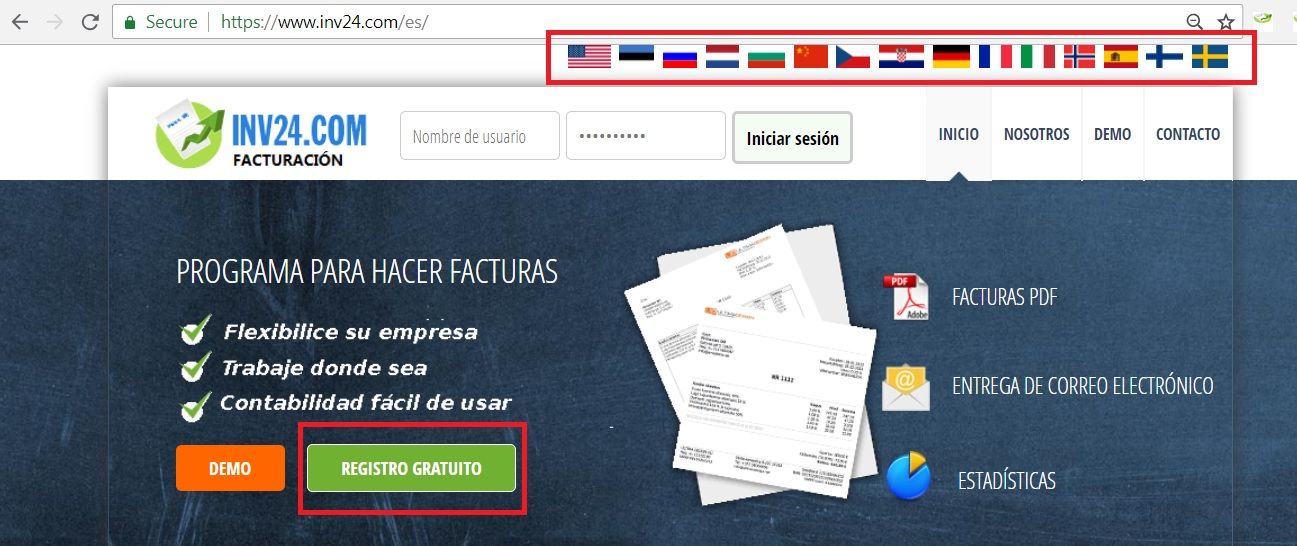 Cómo crear facturas en inglés, francés y otros idiomas